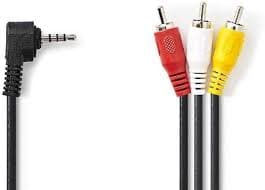 CAVO VIDEO AV JACK 3,5mm M/RCA+M - MT.1,20 — immagine 1 di 1
