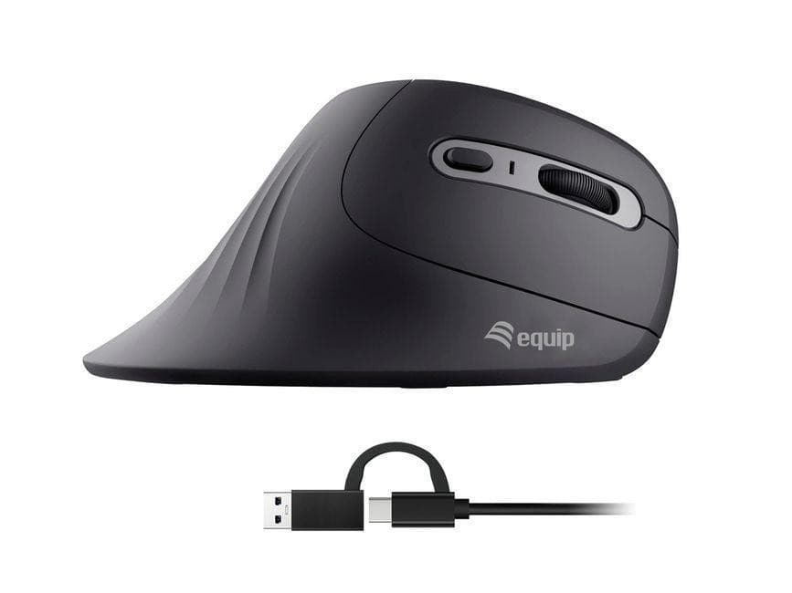 MOUSE ERGONOMICO CON CAVO (USB-C+A) - VERTICALE (245119)
