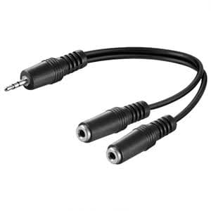 SDOPPIATORE AUDIO Y - 1M+2F - JACK 3,5mm