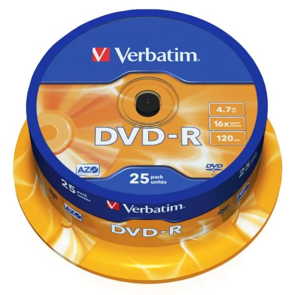 25 DVD-R Verbatim 4,7GB 8x