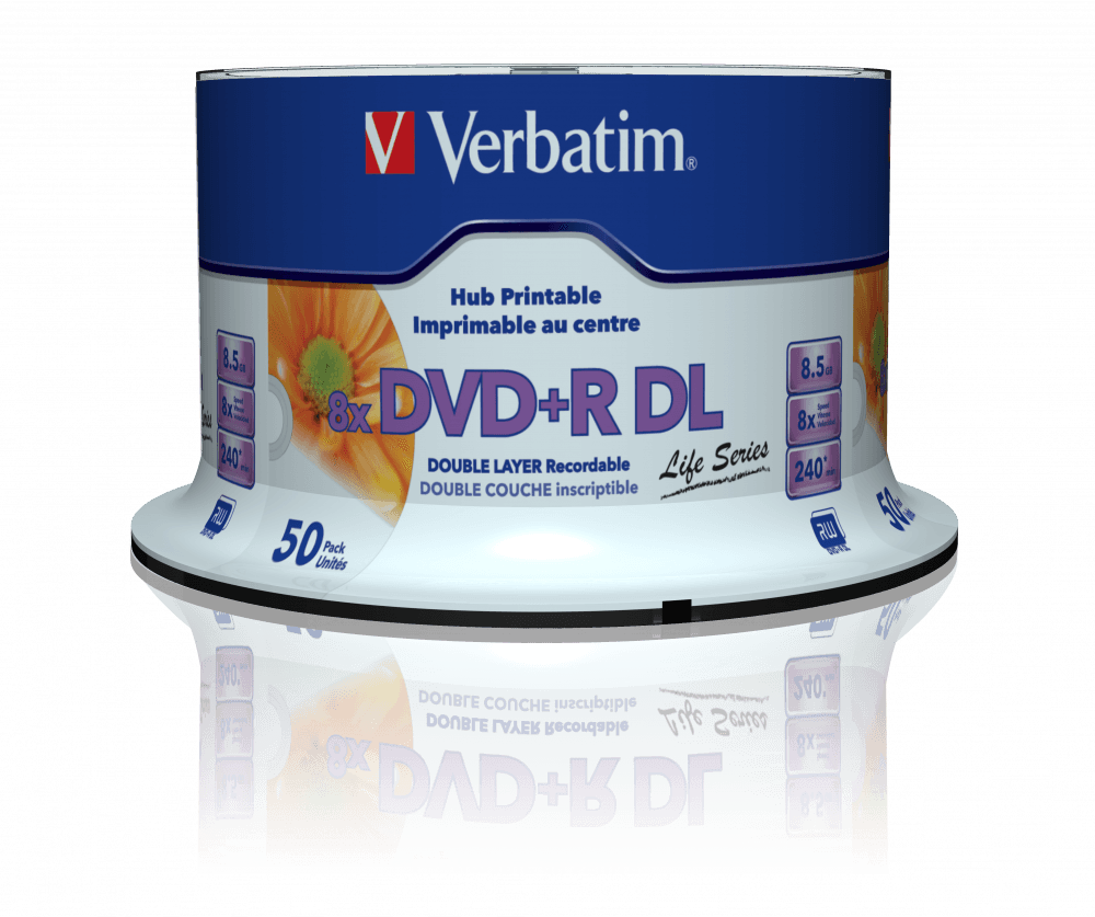 1 - DVD+R DL Verbatim PRINT 8,5GB 8x Double Layer STAMPABILI — immagine 1 di 1