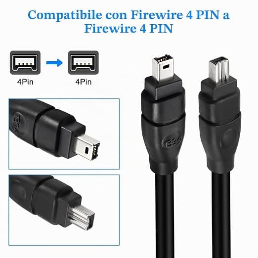 ADATTATORE/RIDUTTORE FIREWIRE 1394 A 4 PIN M/M — immagine 1 di 1