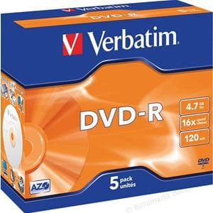 1 - DVD-R Verbatim 4,7GB 16x — immagine 1 di 1