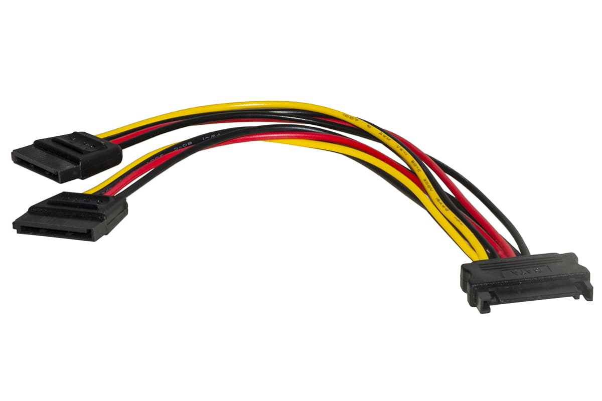 CAVO SDOPPIATORE SATA INTERNO 1 MASCHIO - 2 X FEMMINA - cm.20 — immagine 1 di 1