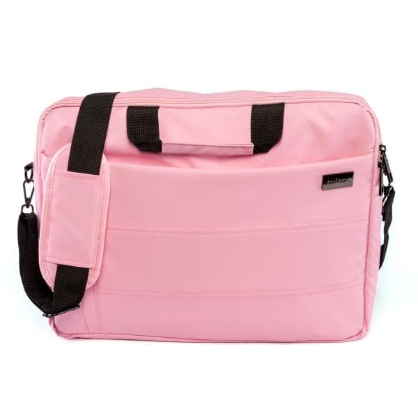Borsa per Notebook 15.6" 3 ampi scomparti manico e tracolla - Rosa — immagine 1 di 4