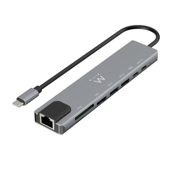 USB-C A DOCK MULTIP 8IN1 - HDMI 4K - 1X USB-C PD - LAN - CARDREADER — immagine 1 di 1