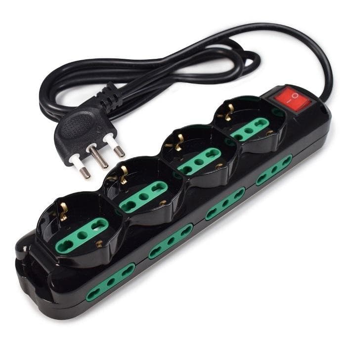 MULTIPRESA POWER CLEANER 12: INGRESSO ITALIA - 4 USCITE ITALIA/SCHUKO - 8 USCITE ITALIA 10/16A — immagine 1 di 1