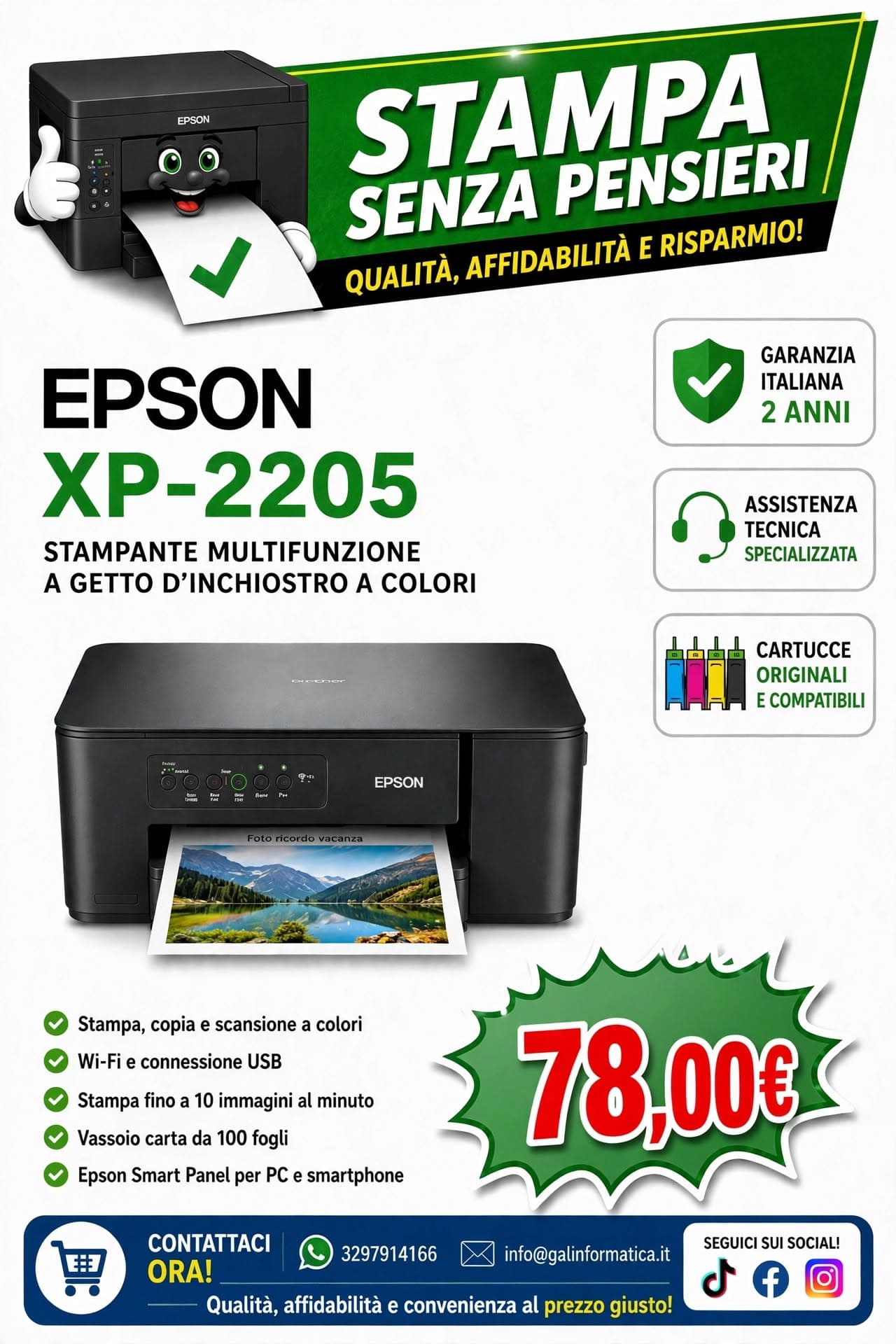 Stampante EPSON Expression Home XP-2205