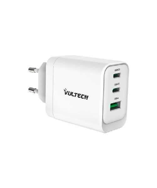 CARICABATTERIE CARICATORE DA RETE 2 TYPE-C + 1 USB GAN 65W (CC65-2C1A) — immagine 1 di 1