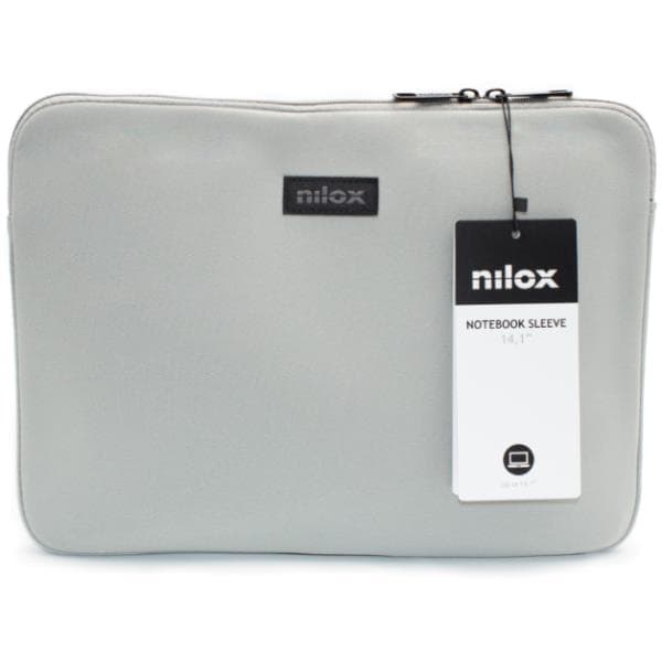 Custodia sleeve per Laptop fino a 14.1" - interni antigraffio e rinforzati - Grigia — immagine 1 di 3