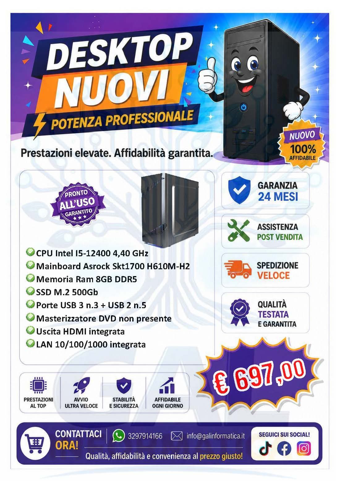 Computer Desktop I5 - 8Gb Ram / 500Gb